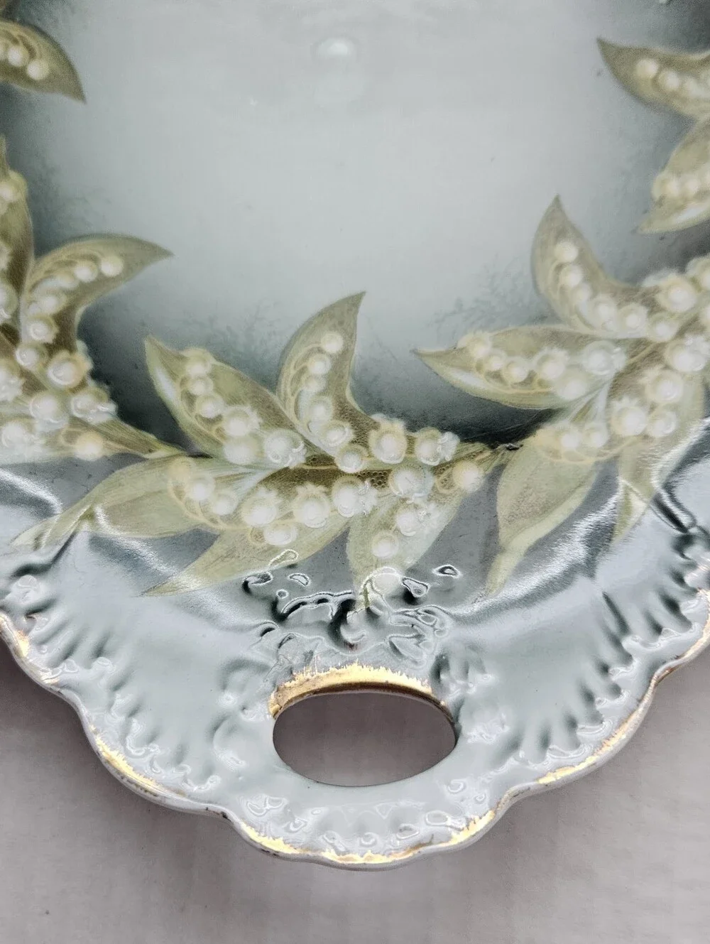 Vintage RC Rosenthal Bavaria Monbijou Lily of the Valley Hand Painted Gold Trim